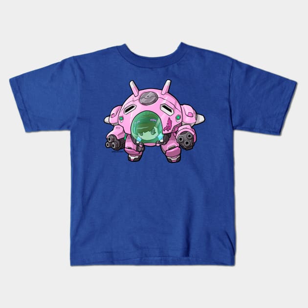 Lil Mecha Gamer Kids T-Shirt by fallerion